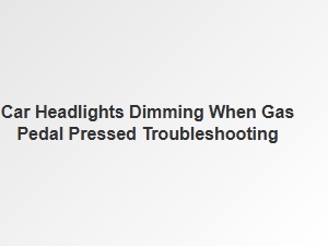 Why Car Lights Dim Under Acceleration